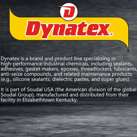Dynatex product line description with logo, explaining high-performance industrial chemicals for maintenance and repair