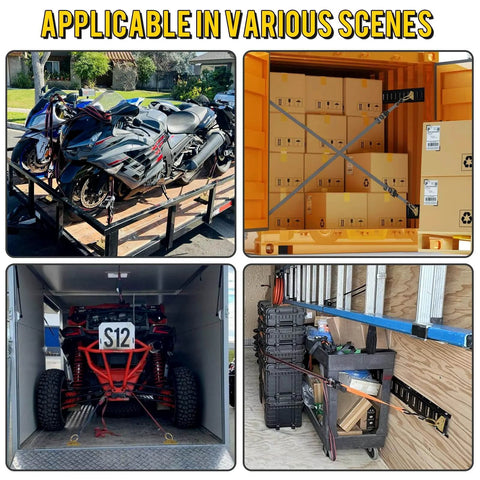 Heavy Duty Steel E Track O Ring Tie Down Anchors 20 Pack for keeping gear locked down in various trailer and truck setups