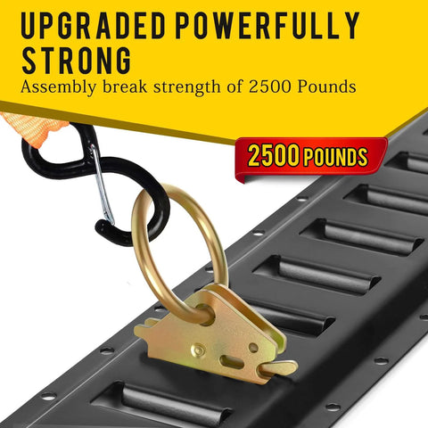 Heavy Duty Steel E Track O Ring Tie Down Anchors 20 Pack for Keeping Gear Locked Down in Enclosed Trailers Flatbeds and Trucks
