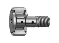 CF18FBR standard metric cam follower caged stainless steel crowned outer ring shielded hex head with M18x1.5 stud, 40 mm roller