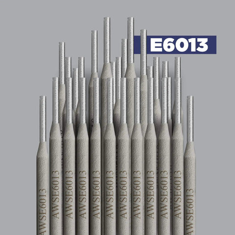 E6013 Welding Rod 3/32 Inch 5 Lb Carbon Steel Stick Electrodes arranged vertically