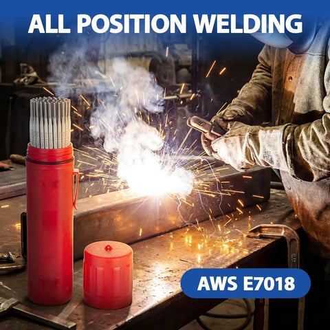 All Position E7018 Low Hydrogen Welding Rods For AC DC Welding 3 32 Inch 5 Pound Moisture Proof Storage Tube in workshop