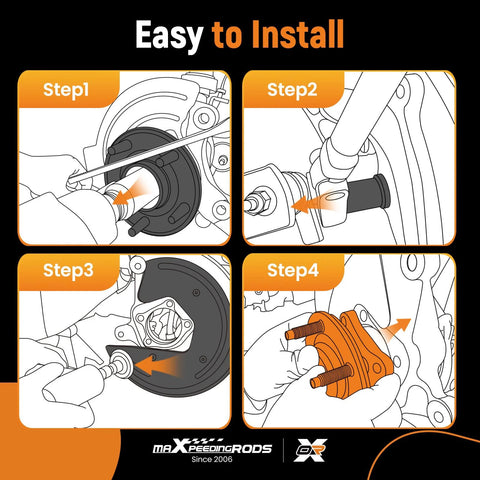 Installation steps for Front Wheel Bearing And Hub Assembly For Subaru Forester 2012 2017, Crosstrek 2016 2024, Impreza 2012 2018.