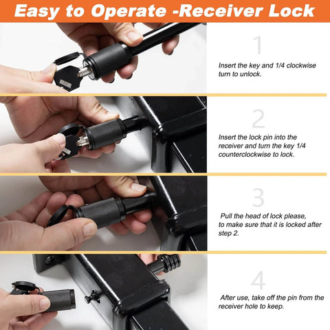 Step-by-step guide for using Trailer Hitch Lock Set For Two Inch And Two And One Half Inch Class Three And Four Receivers