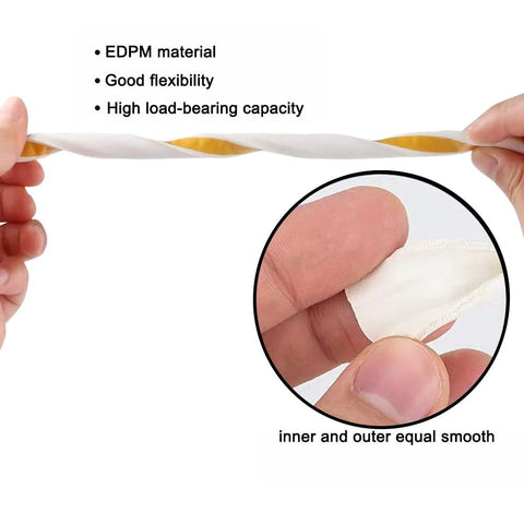 Weather stripping seal tape, D-type foam, self-adhesive, white, 32.8 ft, Amazon