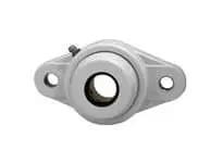 Narrow set-screw bearing 1-3/8 in (34.93 mm) zinc housing with white plastic cover, pack of 2, 22 mm bore, sealed for linear slides