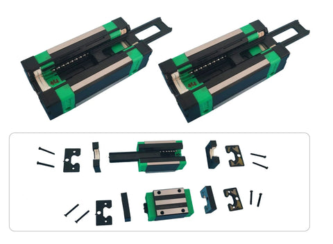 ✝️ Egh15ca linear slider bearing, 2pcs egh15ca square bearing slider block + 2 sets ev15 self-lubricating dust-proof oil box components