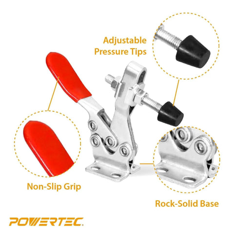 8 Pack 300 Lbs 201B Quick Release Horizontal Toggle Clamps With Anti Slip Rubber Tips For Woodworking Jigs And Welding