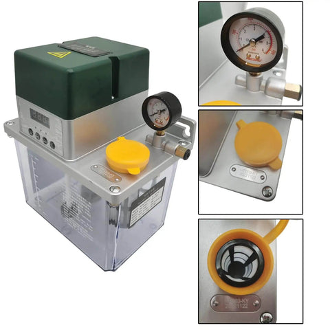 Electric Automatic Lubrication Pump 220V 3L Gear Pump For Machine Tools Printing And Textiles Self Priming High Volume Lubricating Oil Delivery