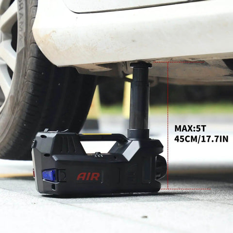 5 Ton Electric Car Jack Kit With 12V Hydraulic Floor Jack Lift Built In Inflator And Impact Wrench Auto Repair Tool Set lifting sedan