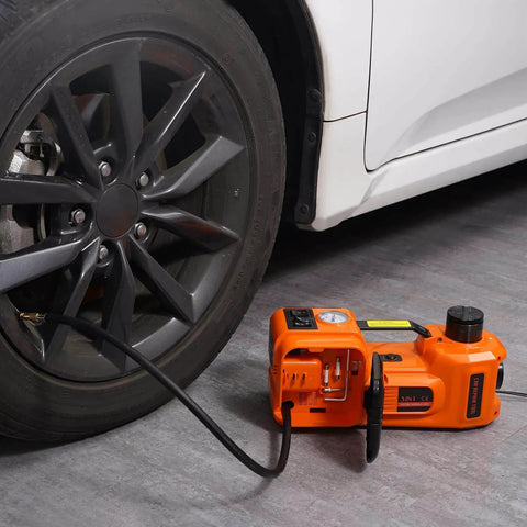 5 Ton Electric Car Jack With Built In Inflator Pump And LED Light For Cars SUVs And Trucks Hydraulic Lift 6.1 To 17.7 Inches