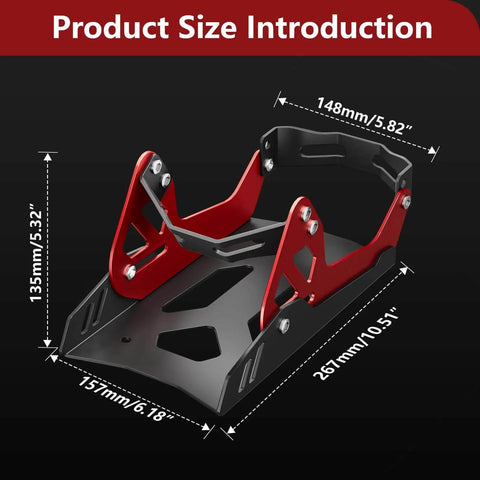 Heavy Duty Electric Dirt Bike Wheel Chock and Trailer Stand 1800 Lb Capacity Universal 8 To 21 Inch Wheel with dimensions