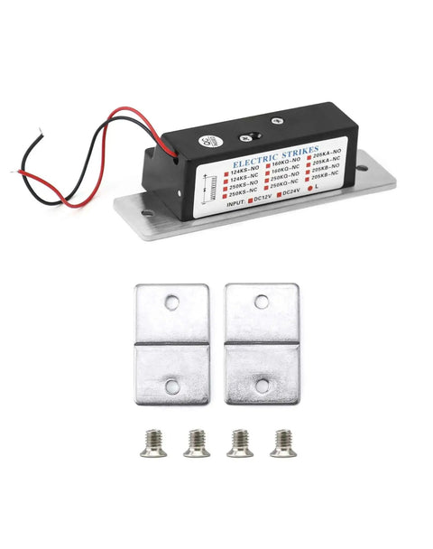 Heavy Duty 12V DC Electric Door Strike Lock With Fail Safe And Fail Secure Modes, Power Door Crash Lock, stainless steel panel