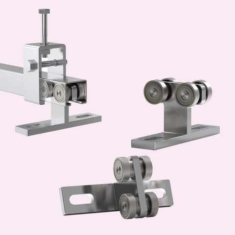 Electric Hoist Installation Roller Trolley Four Wheel Assembly Silent Operation For Use With One And Five Eighths Inches Wide Strut Channel
