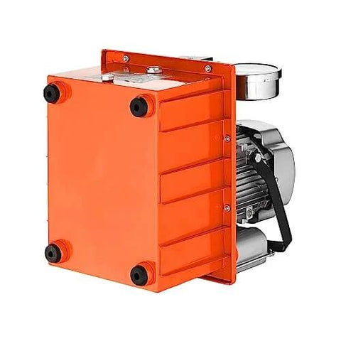 Electric Hydraulic Pump, 10000 PSI 750W 110V, shown in orange housing, side view emphasizing aluminum motor and manual valve.