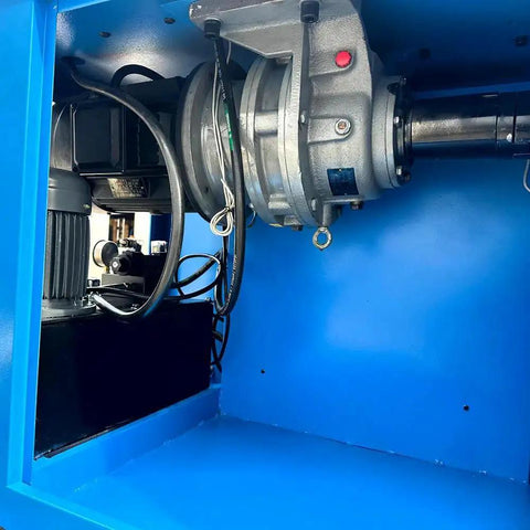 7HP Programmable Electric Hydraulic Tube And Pipe Bender internal components showing motor and gears