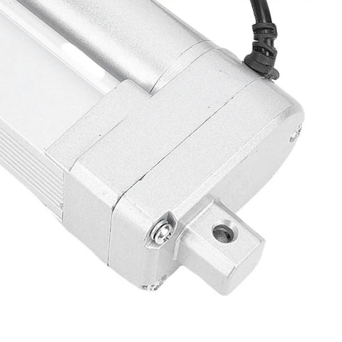 Close-up of Heavy Duty Electric Linear Actuator With 100mm Stroke For 1500N 330lbs Thrust IP54 Weather Resistant And Built In Limit Switch