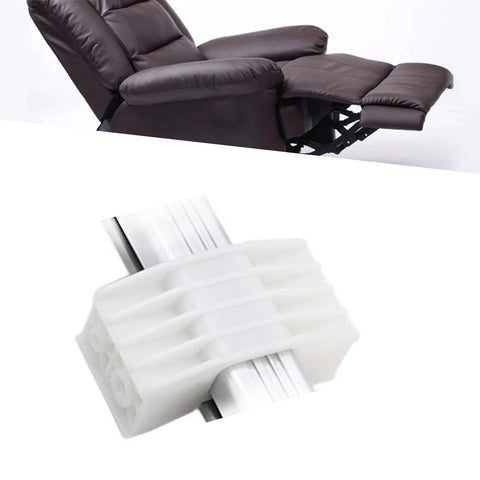 Banapoy electric linear actuator slide block, white plastic gear housing, brown power recliner in background