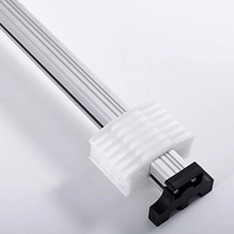 Banapoy electric linear actuator slide block with white ribbed plastic housing and metal guide rail, black end slider.