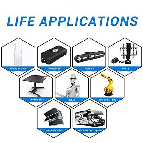Electric Micro Linear Actuator 12V - 2" Stroke, 64N/14.4lb, Speed 0.6inch/s Mini Waterproof Motion Actuator Small 12 V DC, w/Mounting Brackets, for Sofa Massage Recliner TV Table Cabinet Window Lift - VXB Ball Bearings