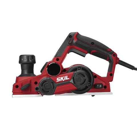 Side view of 6.5 Amp Electric Planer Three And A Quarter Inch Wide Corded Planer For Flat Surfaces Smooth Bevel Edges With Dual Chip Exhaust