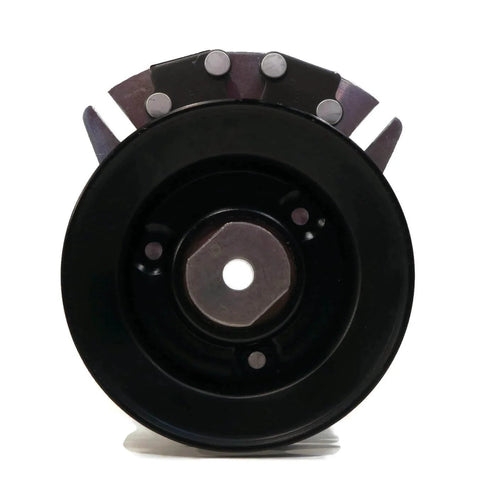 Front view of Electric PTO Clutch for Exmark 104-3334, 1043334, 105-3462 117-7468, 1177468 showing pulley and mounting holes.