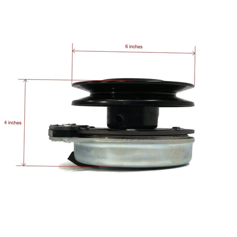 Side view of Electric PTO Clutch & Wire Harness for Cub Cadet RZT-L54KH, RZT-L54KW, RZT-S54 showing dimensions