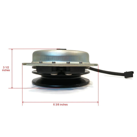 Side view of Electric PTO Clutch for Husqvarna 532145028, 532160889, 532167162, 539120756 with labeled dimensions.