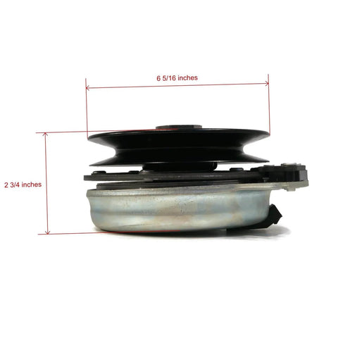 Side view of Electric PTO Clutch for Exmark 103-0662, 27-30HP Kohler Lazer Z (370000 & Up), showing pulley and dimensions.