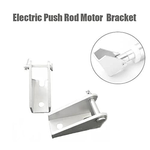 Pair of silver steel mounting brackets for electric push rod/linear actuator, heavy-duty, 2 pieces