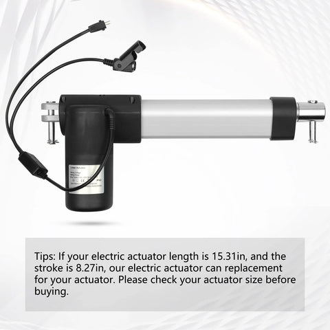 Electric recliner actuator replacement kit, Feikeer 24V DC lift chair motor with silver cylinder and black mounting base