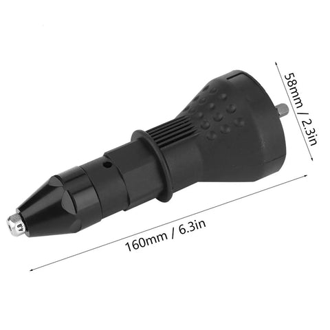 Electric Rivet Nut Adapter For Fast No Fuss Riveting With Your Drill, Durable Metal And Plastic Construction, Portable Handle