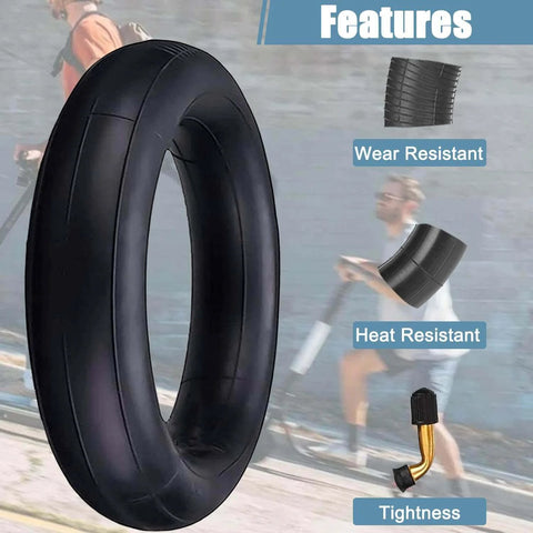 Inner Tire,10x2.125 Inner Tube for Electric Scooter Tire Replacement Wheels with wear, heat resistant features and 0° valve stem.