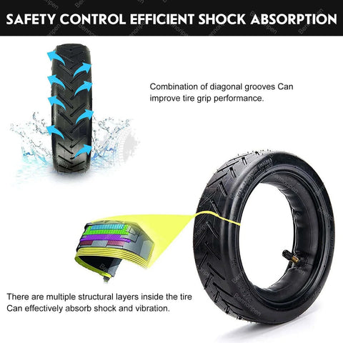 8.5 Inches Electric Scooter Tires 50/75-6.1 Compatible for Gotrax Gxl V2 with shock absorption and grooved design