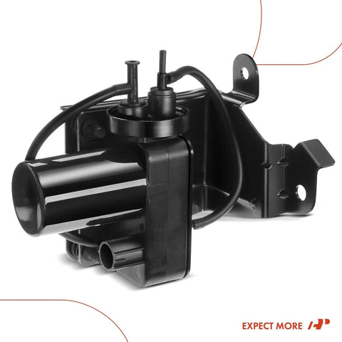 Electric Vacuum Pump Compatible With Ford F Series Super Duty And Dodge Ram Trucks 1999 To 2010, replacement part shown.