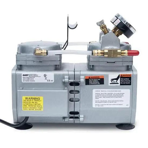 Beast High Capacity Electric Vacuum Pump With Gauge And Regulator For Industrial And Lab Use 2.2 CFM 25.5 Hg 60 Psi 115V