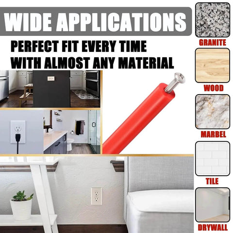 195 Pieces Electrical Outlet Extender Kit, 105 Red Outlet Screw Spacers, and 90 Flat Head Screws with wide application materials