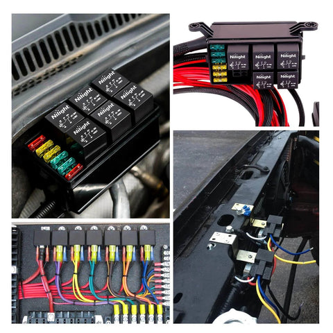 Pack Of 10 SPDT 5 Pin 12V Electrical Relays For Automotive Cars Trucks Marine Boats 30/40 Amp Heavy Duty Switch Relays in use