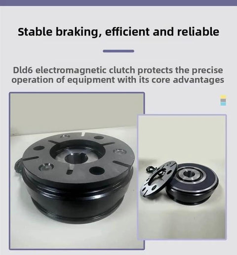 Single Plate Electromagnetic Clutch & Brake - 12V/24V Electric Holding Brake for Industrial Equipment (DJDM06-05B) shown from top