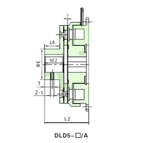 Technical diagram of Electromagnetic Clutch a Type Single Plate Clutch DC24V Dry Type Automatic Clutch Bearing Engine Accessories, 500283968