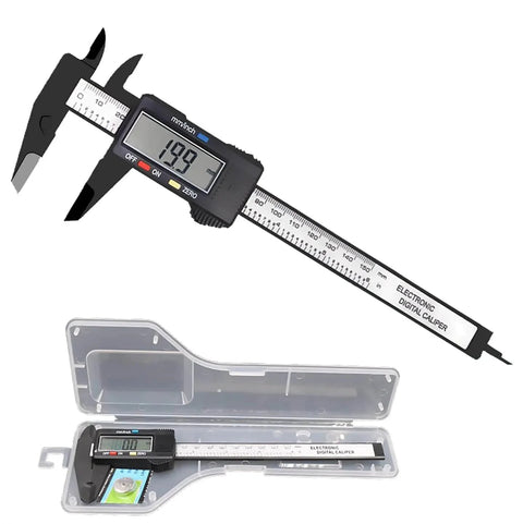 Electronic Digital Calipers, inch and Millimeter Conversion with LCD screen and case, suitable for DIY/jewelry measurement