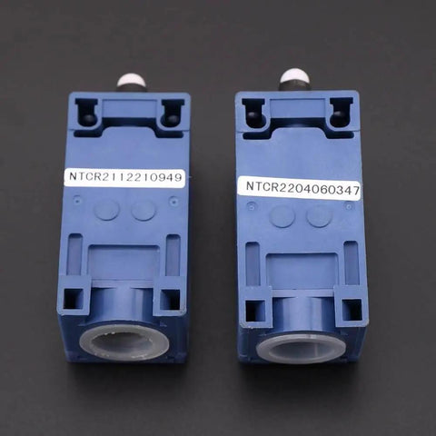 Two blue elevator speed limiter buffer switches for CR400-NZ CR400-NF, part of Beefy One Piece Elevator Speed Limiter Buffer Tension.
