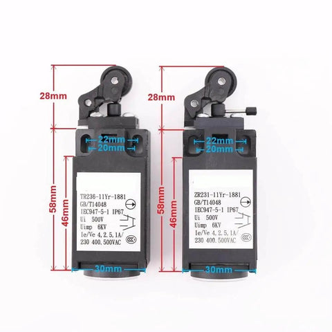 Front view of Elevator Speed Limiter Buffer Tension Wheel Switch With Manual Reset And Automatic Reset Pro Grade Heavy Duty Models TR236 11Yr ZR231 11Yr