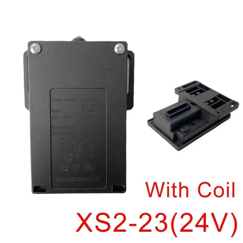 Heavy Duty Elevator Travel Switch Kit For Machine Roomless Systems 220V 24V Speed Limiter Accessory Set Precise Travel Limit Switches Pro Grade Upgrade For XS2-23 24V Compatible shown with coil