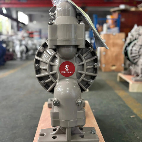 Front view of EMAGENE Air Operated Double Diaphragm Pump2 inch Inlet/Outlet Pneumatic Waste Oil Transfer Pump for Chemical DN50 172GPM.