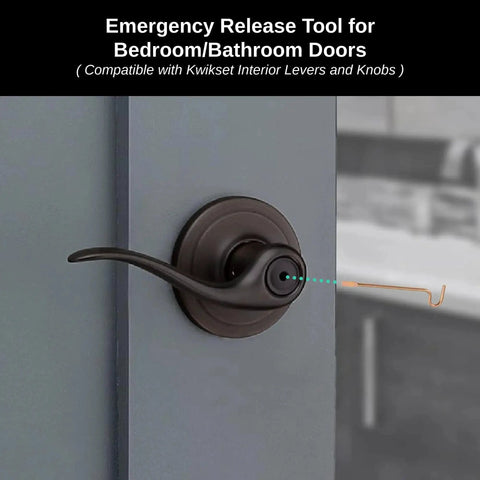 Six Pack Privacy Door Emergency Release Tool Set For Interior Bedroom And Bathroom Doors With Small Access Hole, Featuring Flat Slotted Tips, Durable Metal Construction In Gold Color For Quick, Safe Entry During Privacy Scenarios.