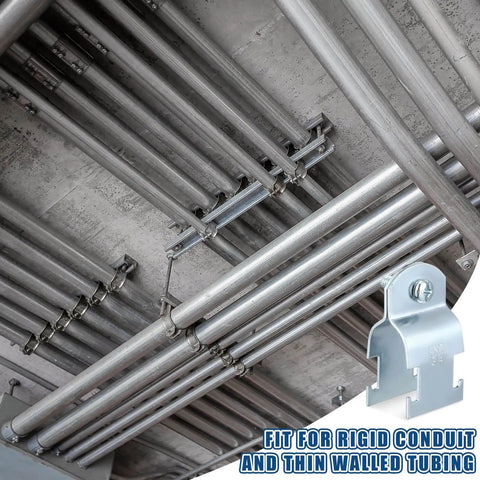 Universal EMT Pipe Strut Clamps for Strut Channel Accessory Electro Galvanized Conduit Clamp with Bolt and Nut Three Quarters Inch