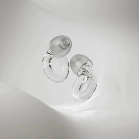 Close-up of Engage 2 Ear Plugs For Everyday Use With 16 dB Noise Reduction And Clear Speech, featuring silicone tips for comfort and clarity.