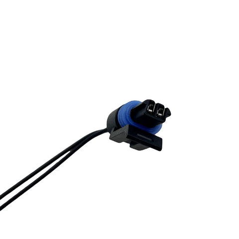 YCUPONE engine coolant temperature sensor with pigtail connector, blue gasket, black 2‑pin plug