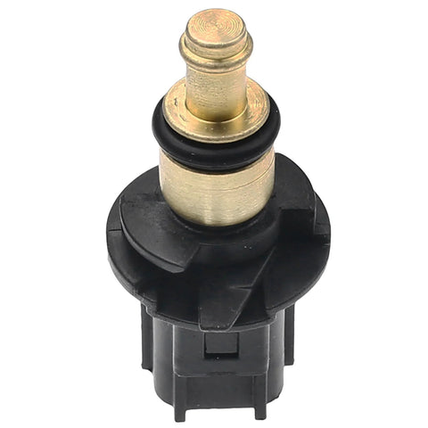 Engine coolant temperature sensor by A-Premium with brass probe and black plastic housing; automotive part.